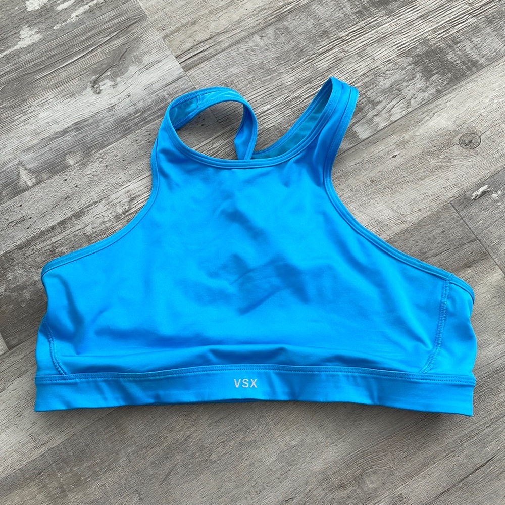 Victoria’s Secret blue high neck sports bra